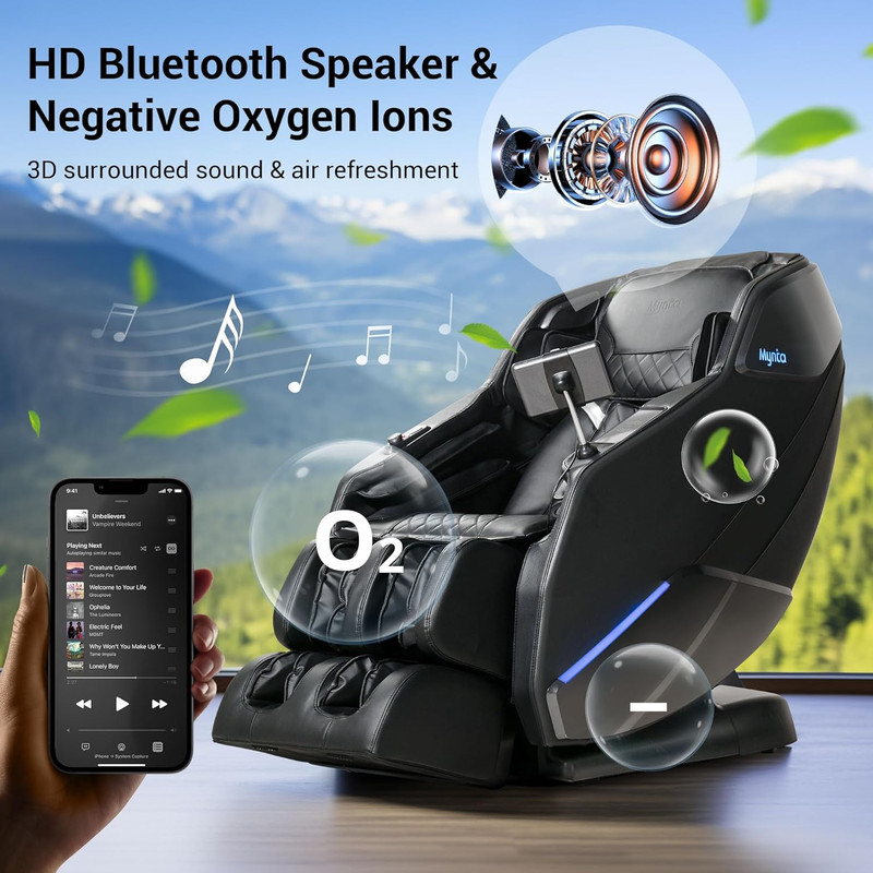Full Body Shiatsu Massage Chair with Heat, Zero Gravity & Bluetooth Speaker gallery