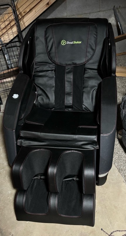 Real Relax Electric Massage Recliner Chair Black Faux Leather gallery
