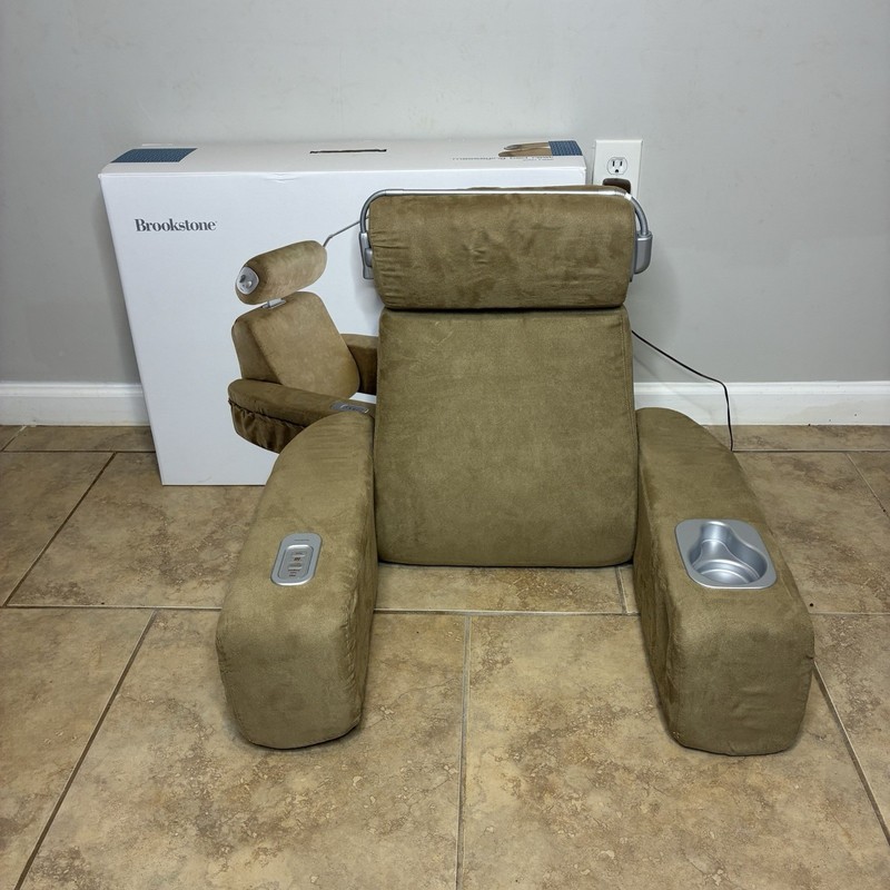 Brookstone Foldable Massaging Bed Rest