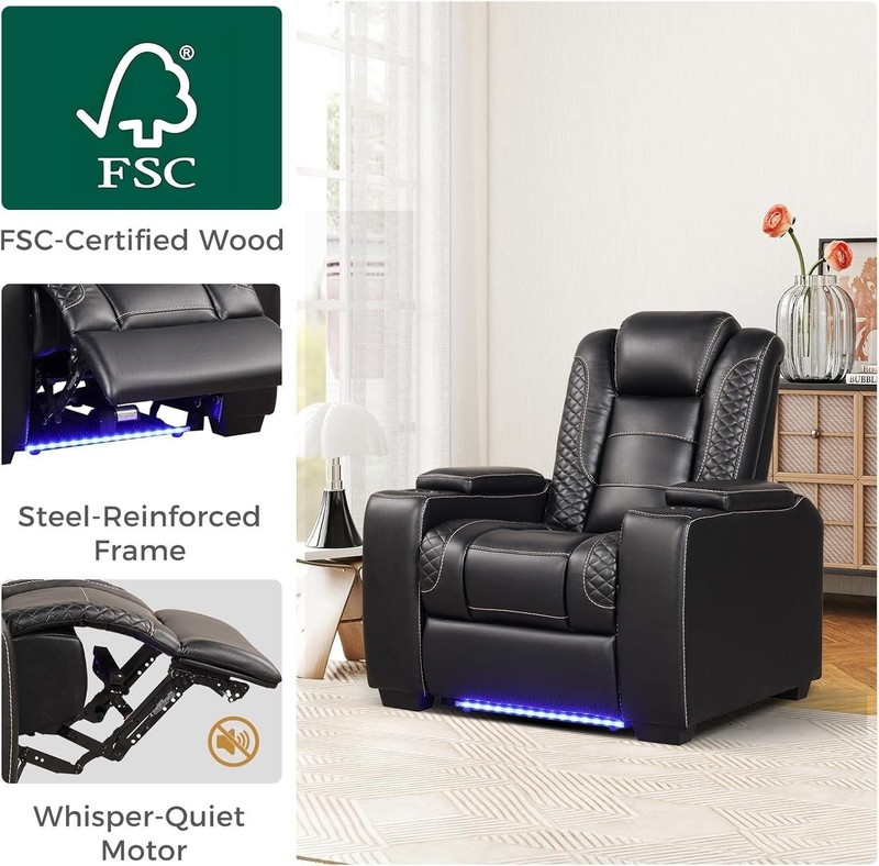 CANMOV Power Recliner Home Theater Seating, Electric Recliner Chair gallery
