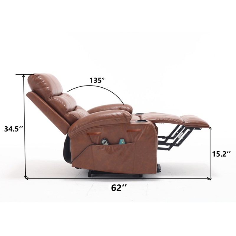 Electric Power Lift Recliner Chair Sofa for Elderly Vibration Massage Heat gallery
