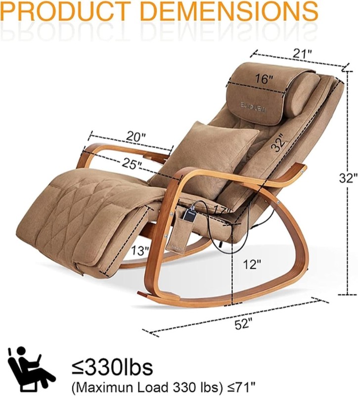 Rocking Chair with Massage Function, Reclining Function, Electric Relaxing Chair gallery