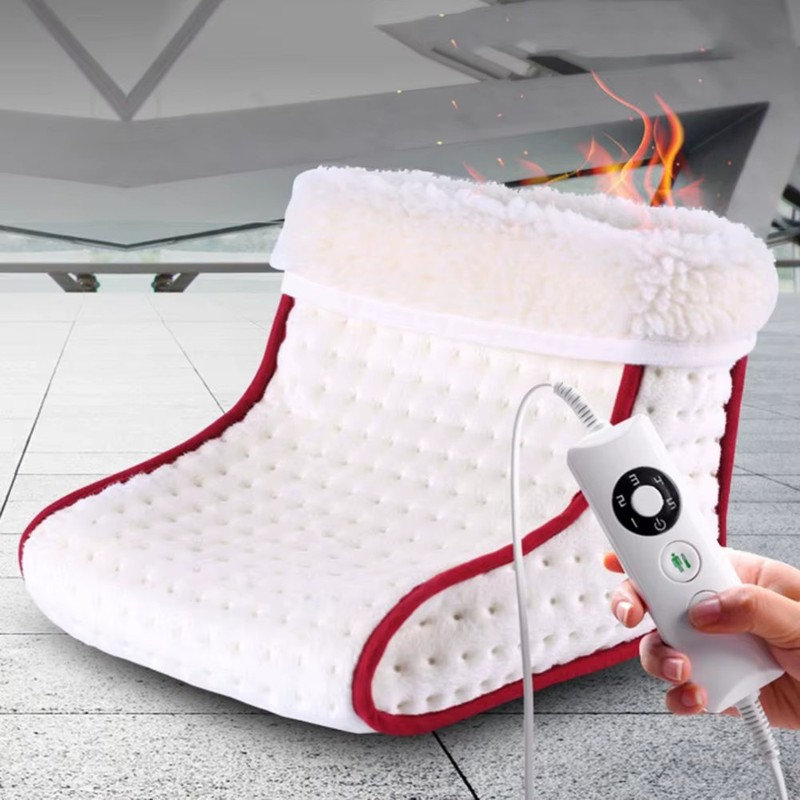 Electric Heated Foot Warmer Massager – 5 Heat Modes, Washable Fleece gallery