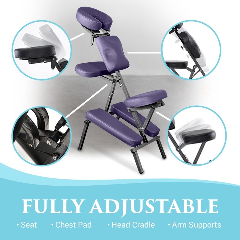 Portable Massage Chair - Fully Adjustable, Lightweight, Compact with Carrying Ca gallery