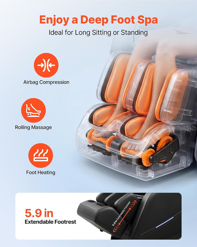 3D Zero-Gravity Full Body Massage Chair with Heat & Bluetooth for Home/Office gallery
