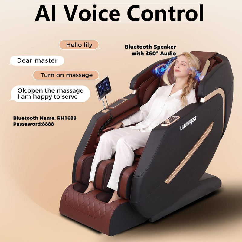 Buy Confidence with Full Body Massage Chair AI Voice control SL Track Recliner