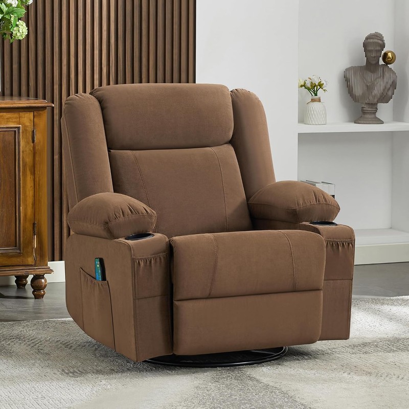 8-Points Massage Recliner Chair W/ Heated Rocking Function Adults,Oversized gallery