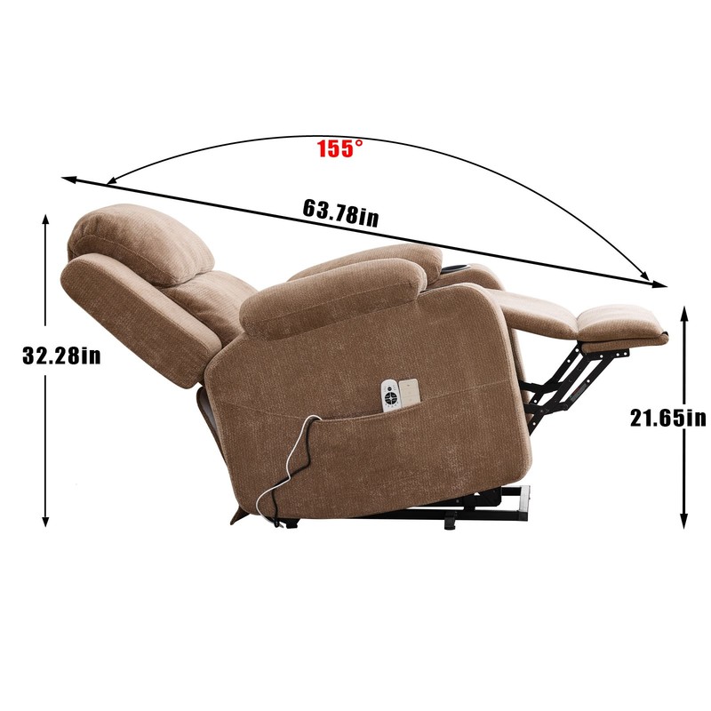 350 lbs Power Lift Recliner Chair w/ 8-Point Vibration Massage & Heat Heavy Duty gallery