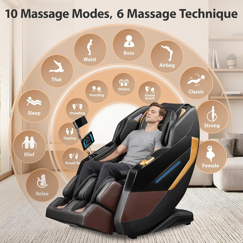 4D Zero Gravity Full Body Massage Chair with Heat & AI Voice Control gallery