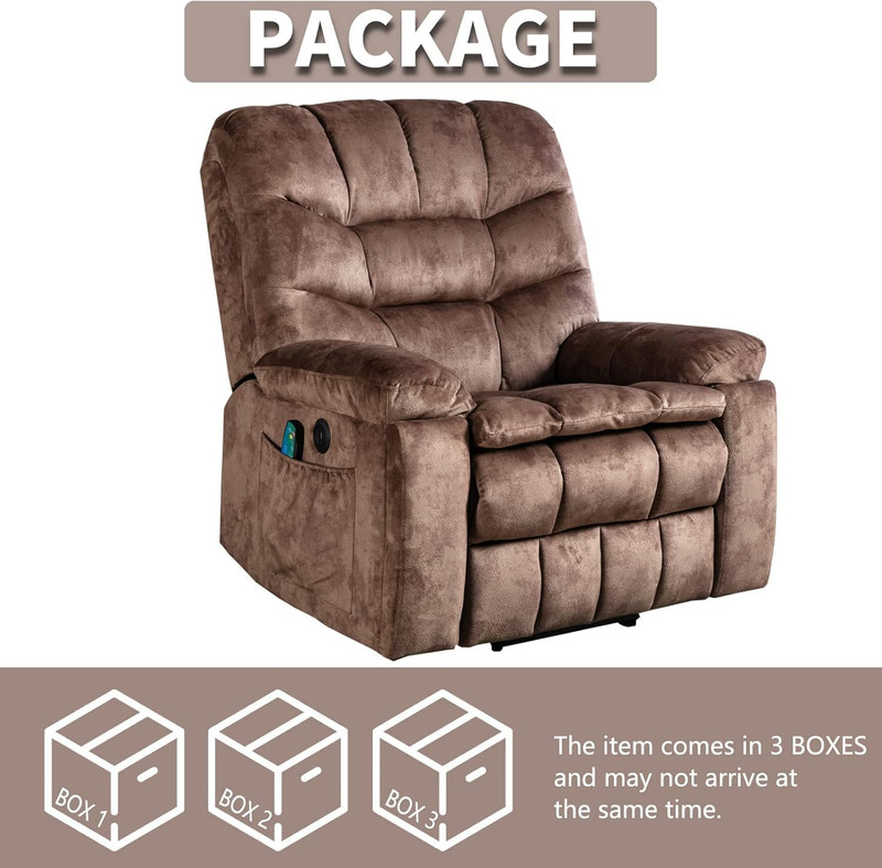 CANMOV Large Power Lift Recliner Chairs with Massage and Heat for Elderly, Heavy gallery