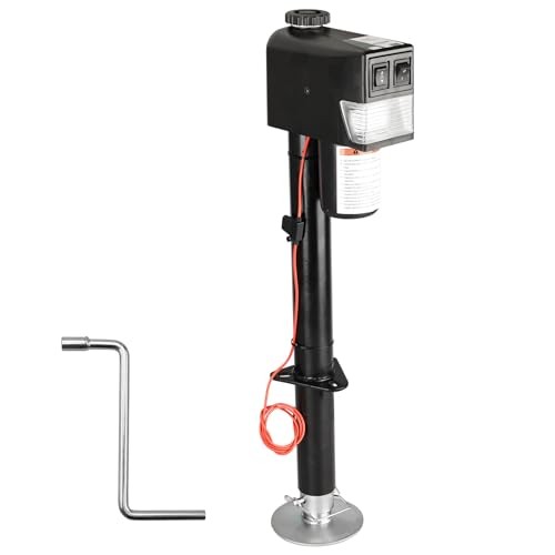 Electric Power Tongue Jack, 3500LB Trailer Jack for A-Frame Trailer with gallery