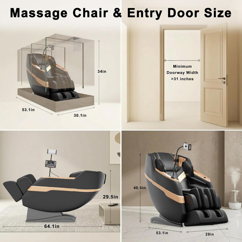 Zero Gravity Full Body Massage Chair with AI Control & Heating Features gallery