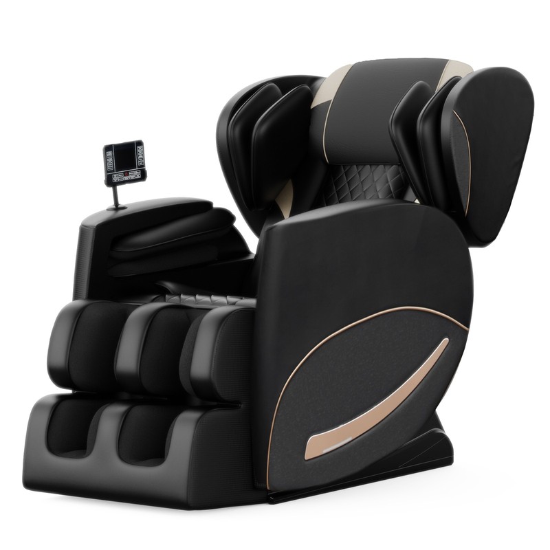 New Full Body Zero Gravity Massage Chair Recliner Heating, L-Track,5 Modes Black gallery