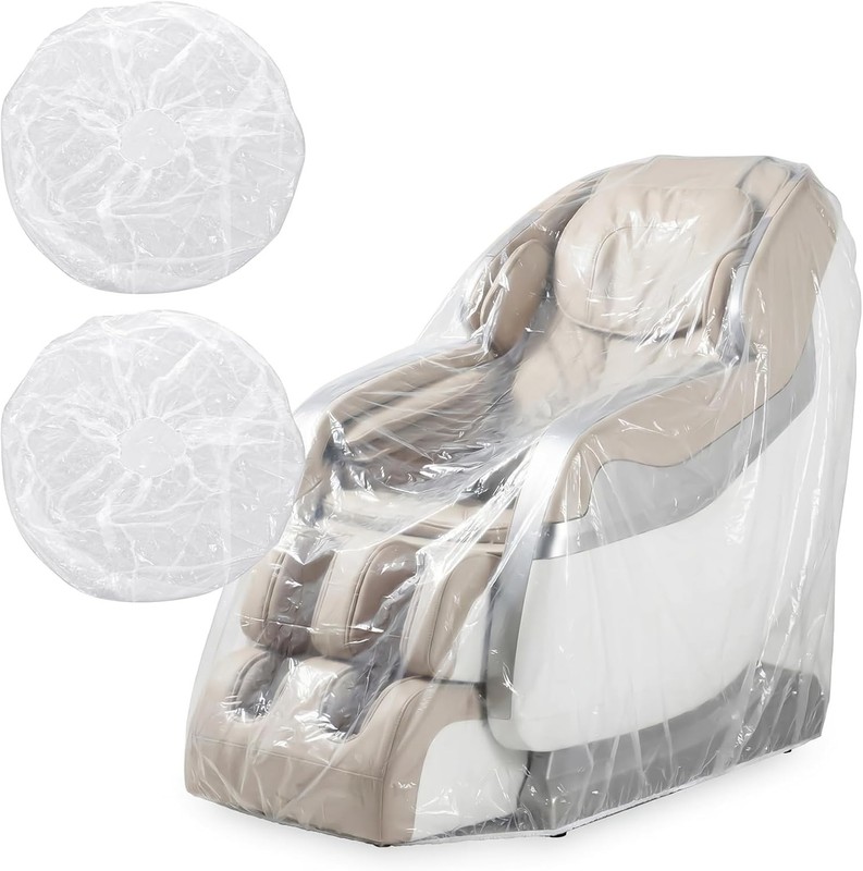 2 Pcs Transparent Waterproof Massage Chair Covers - Pet Scratch-Proof Protection gallery