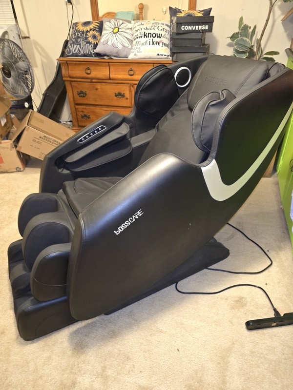 BOSSCARE Electric Massage Chair, Black, Wired Remote, Foot/Leg Massager gallery