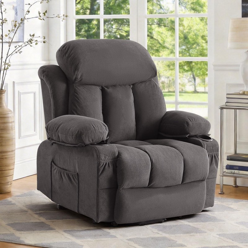 Power Lift Recliner Chair W/ Massage & Heat Elderly Electric Recliner Single gallery