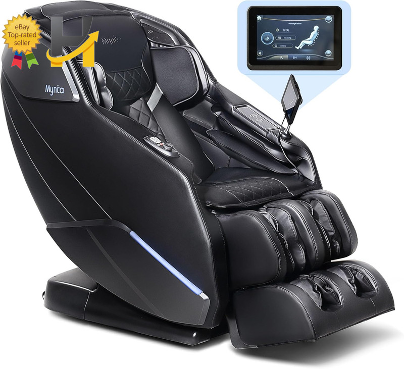 Zero Gravity Full Body Massage Chair Shiatsu 3D SL-Track Heated Recliner Black
