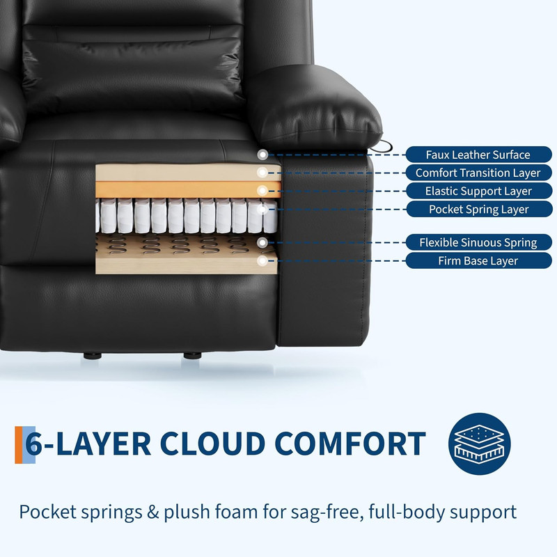 Electric Lift Recliner Chair with Heat & Massage for Elderly Comfort gallery