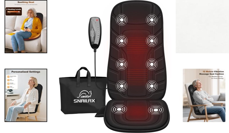 Customizable Massage Chair Pad with Heating & 5 Vibrating Modes – Relax Anywhere gallery