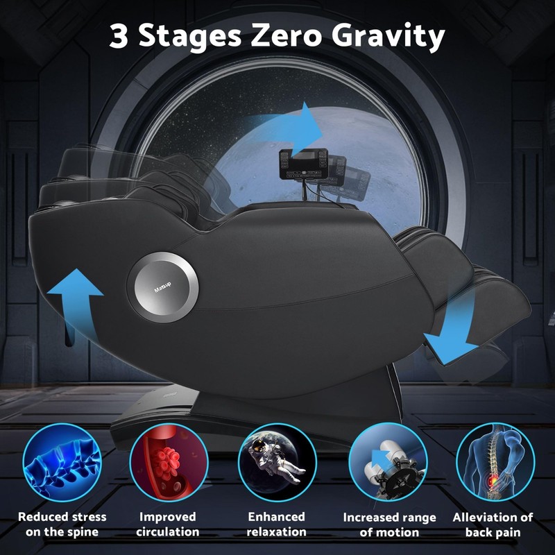 Zero Gravity Full Body Massage Chair, Shiatsu Recliner, 14 Massage Points, Heati gallery