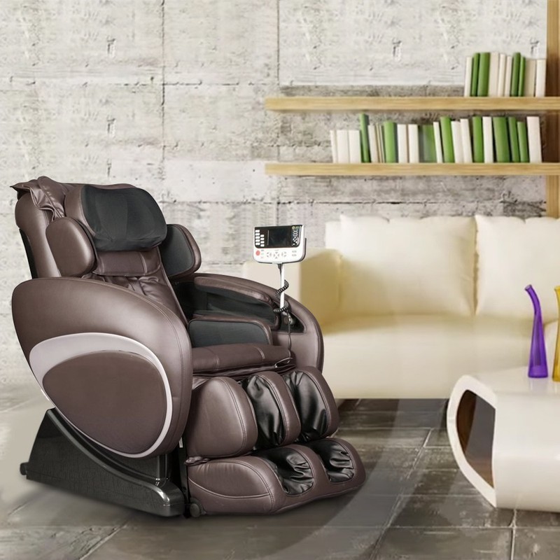 Brown Osaki OS-4000T Zero Gravity Shiastu Massage Chair Recliner w/ Foot Rollers gallery