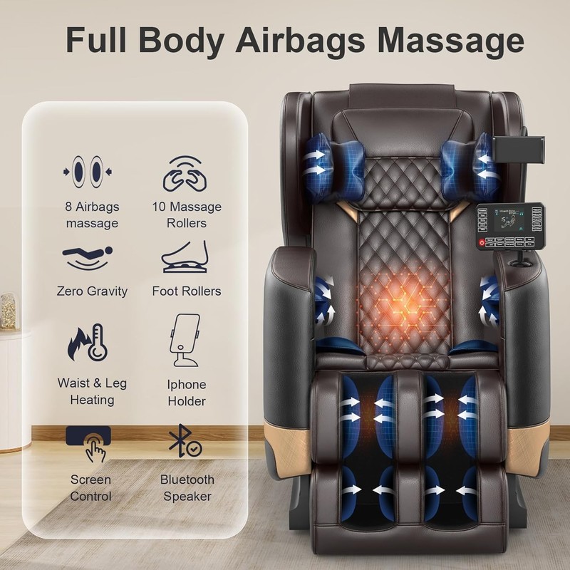 Massage Chair 2026 Model with Retractable Footrest - Relaxation & Wellness Gift gallery
