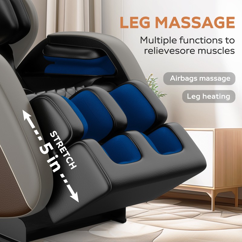 Zero Gravity Massage Chair Recliner with Full Body Air Pressure & Heating Gray gallery
