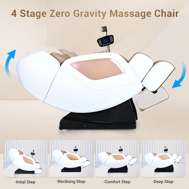 Full Body Shiatsu Massage Chair with Heat, Zero Gravity & Bluetooth Control gallery