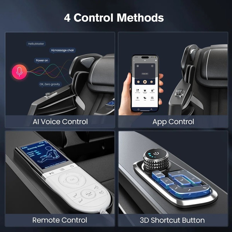 Full Body 4D Zero Gravity Massage Chair Recliner SL Track, AI Voice Control,Heat gallery