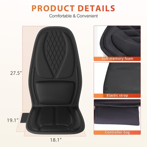Back Massager for Chair,Massage Chair Pad Helps Relax Muscle and Pure Black gallery