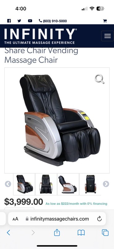 Infinity IT 6900 Vending Massage Chairs (2 Chairs included) gallery