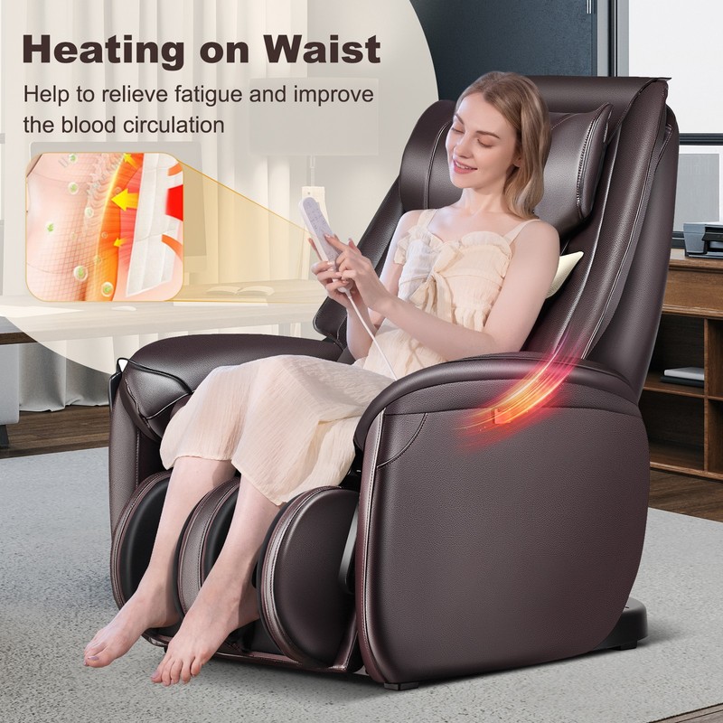 Full Body SL Track Zero Gravity Massage Chair w/ Pillow Reversible Footrest Heat gallery