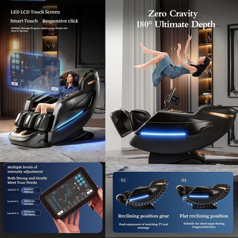 UKL 3 Years Warranty 6D+Jade Dual-Core Full Body Zero Gravity AI Massage Chair gallery