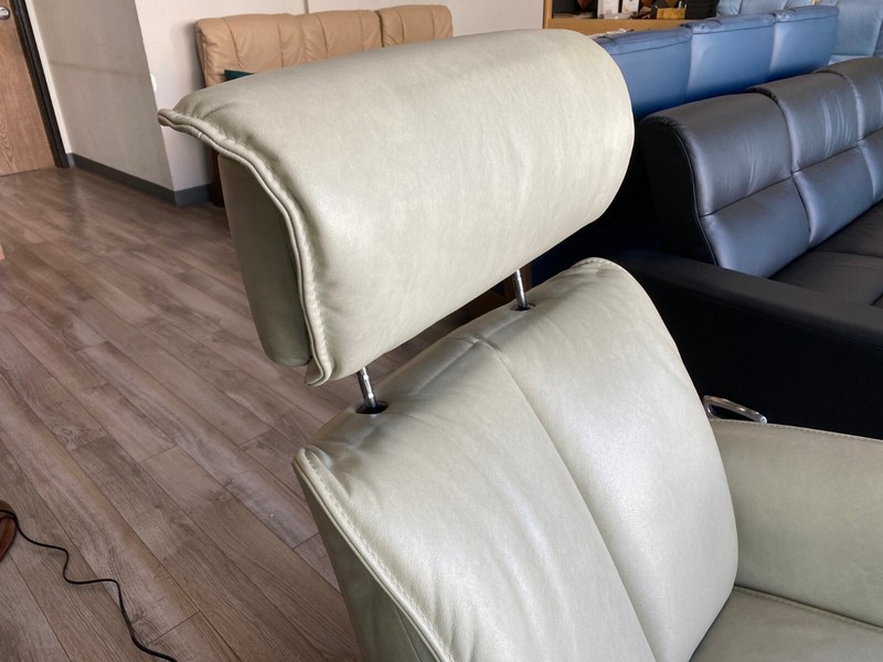 IMG Duke RM285 Medium Power Relaxer Recliner Chair Sauvage S557 Chalk Leather gallery