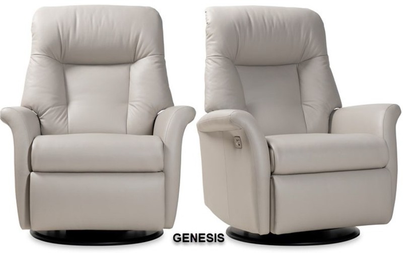 IMG Genesis Large Power Recliner RM338 Relaxer Chair T417 Cinder Leather gallery