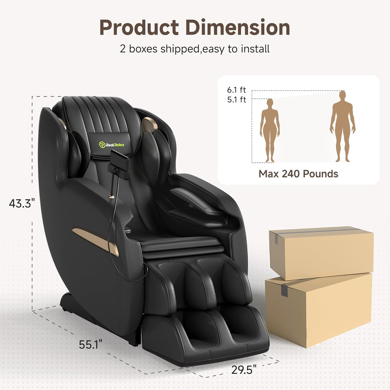 2026 Upgraded 2D Sl-Track Massage Chair,Recliner Full Body Zero Gravity with Au gallery