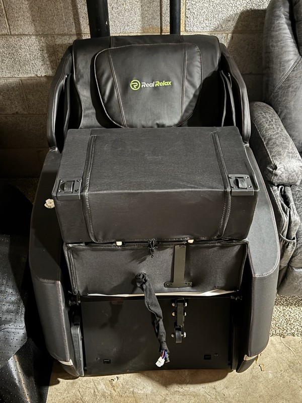 Real Relax Electric Massage Recliner Chair Black Faux Leather gallery