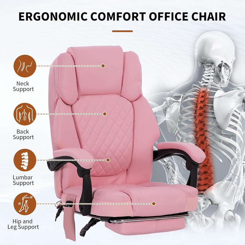 Massage Office Chair with Heat 6 Vibration Points,High Back & Heat, Executive De gallery