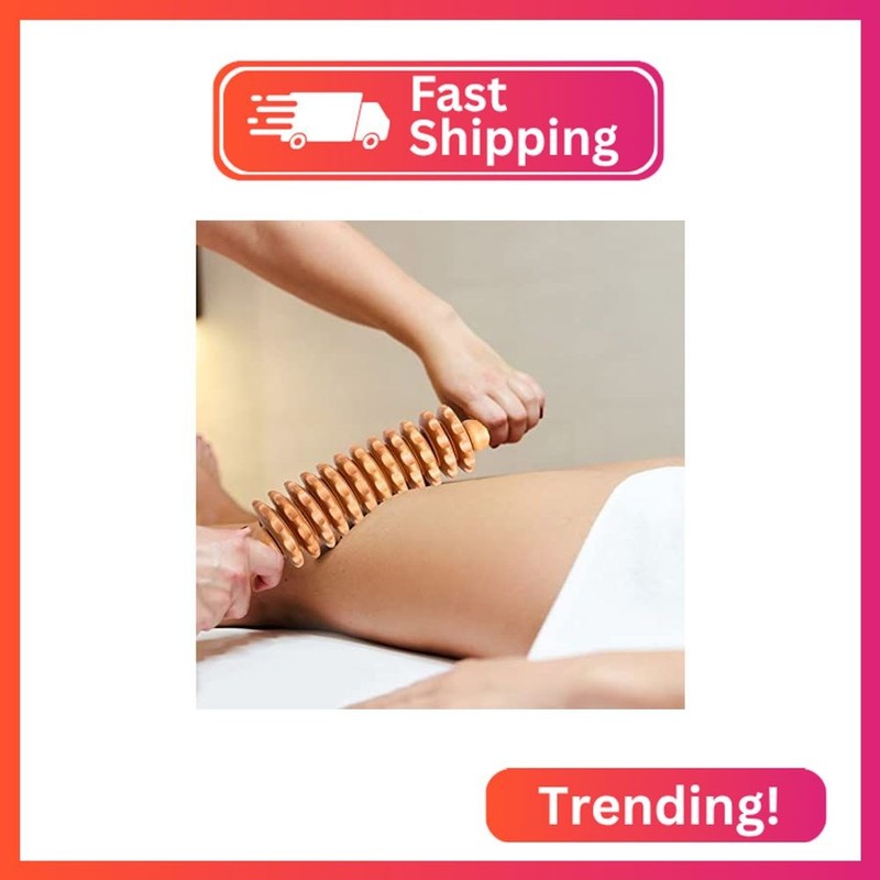 DAOZWUBGIH Curved Wood Therapy Massage Roller Tools,Lymphatic Drainage, Cellulit gallery