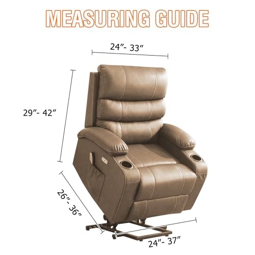 High Stretch Recliner Slipcover with Side Pocket Electric Power Lift Burgundy gallery
