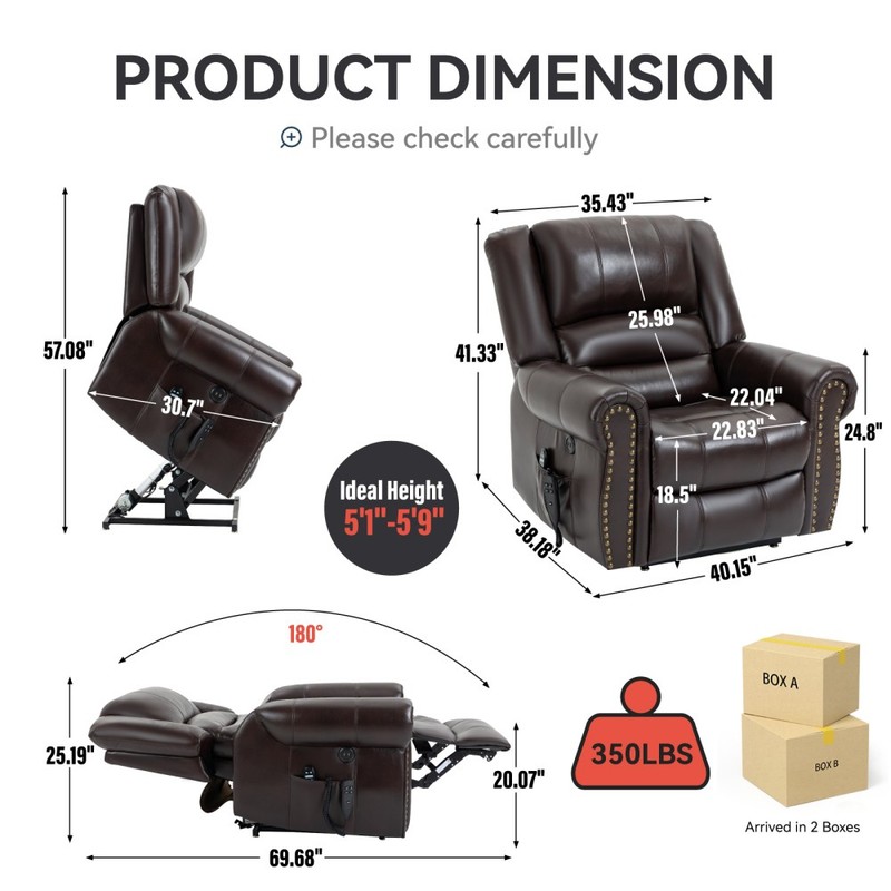 FlexiSpot Elderly Power Lift Recliner Chair Sofa Massage and Heat Cup Holders gallery