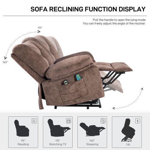 Electric Power Lift Recliner Chair with Vibration Massage Heat Sofa for Elderly gallery