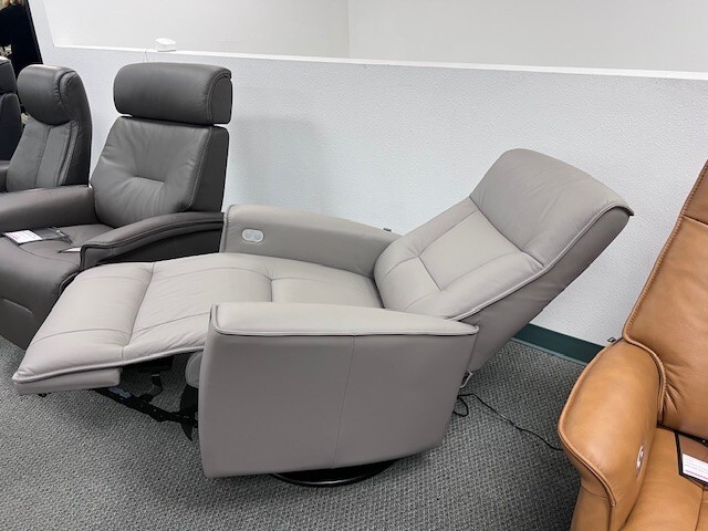 Fjords Harstad Swing Swivel Relaxer Power Recliner - Leather NL FOG gallery