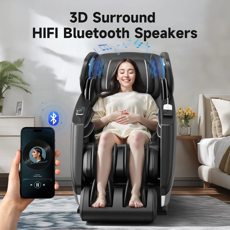 Full Body 4D Zero Gravity Massage Chair Recliner SL Track, AI Voice Control,Heat gallery
