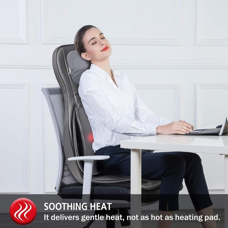 COMFIER Shiatsu Neck and Back Massager with Heat, Adjustable Massage Pad gallery