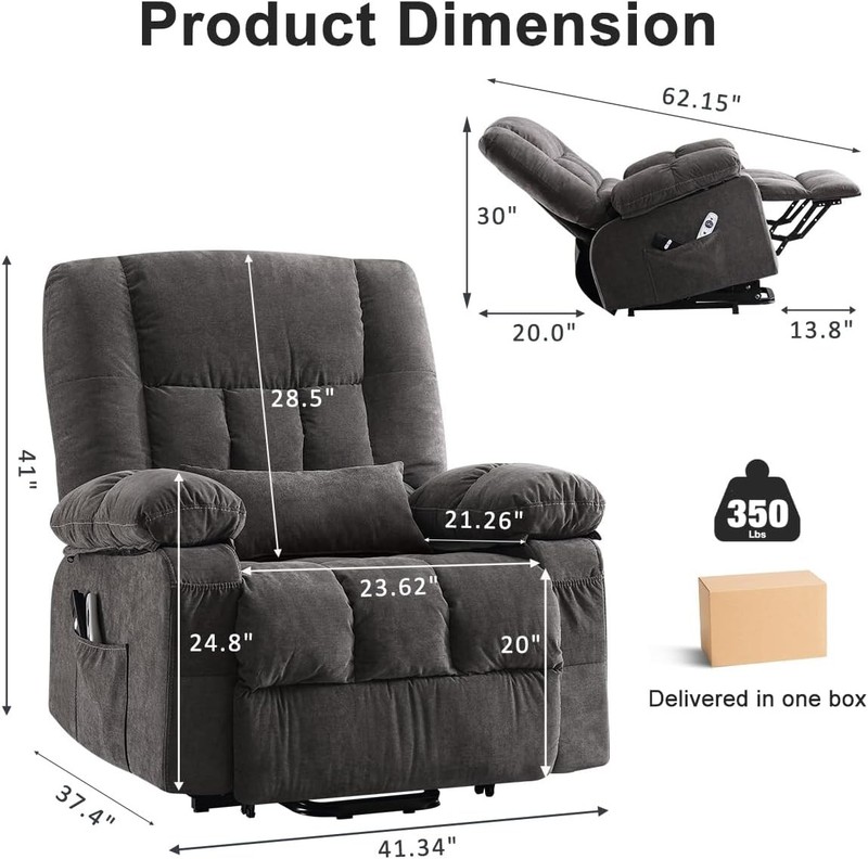 Power Lift Recliner Chair Elderly W/ Vibration Massage & Heating Functions gallery