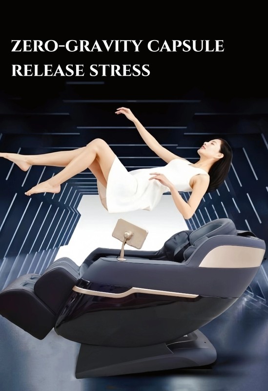 Luxury Full Body 4D Zero Gravity Massage Chair Heating Head Foot 180° Bluetooth gallery