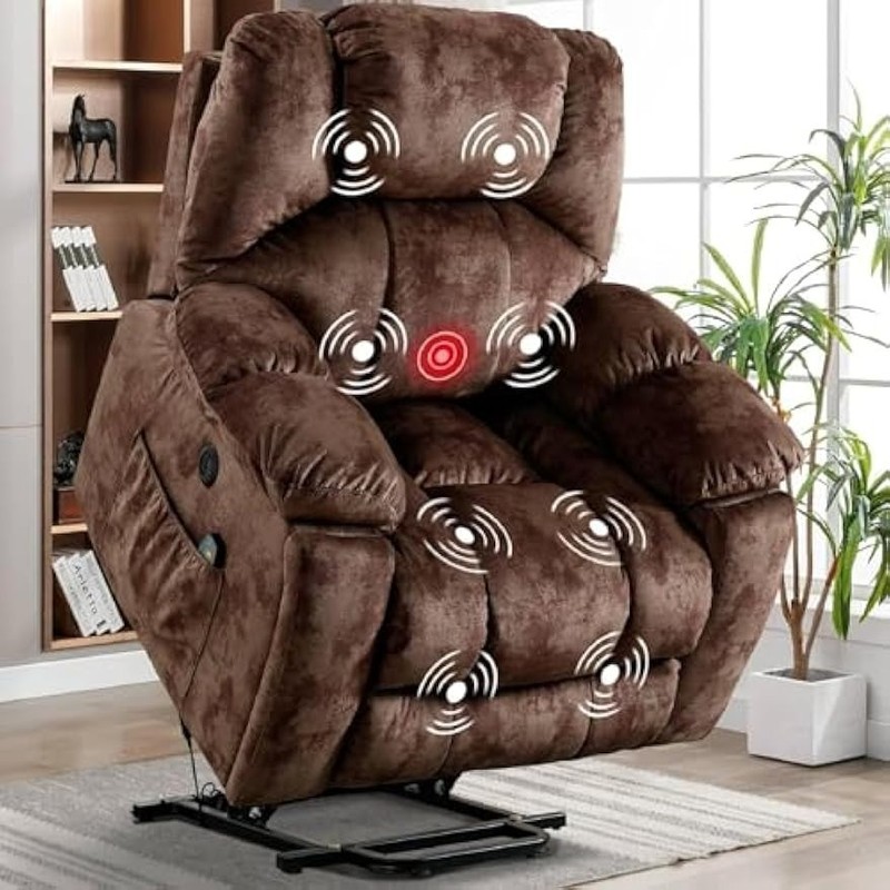 CANMOV  Power Lift Recliner Chair for Elderly with Massage and Heated，Cup Holder