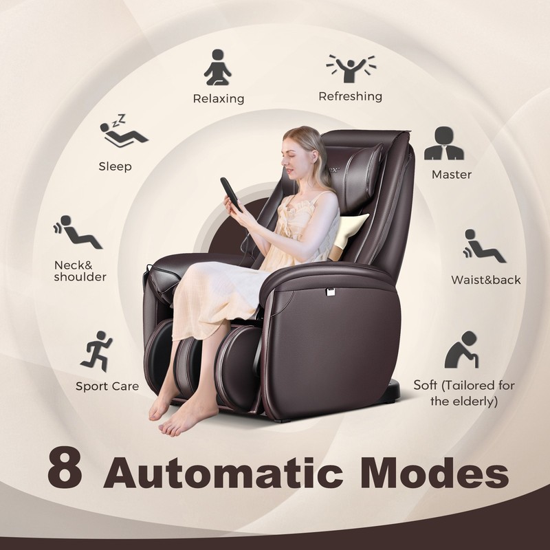 Full Body SL Track Zero Gravity Massage Chair w/ Pillow Reversible Footrest Heat gallery