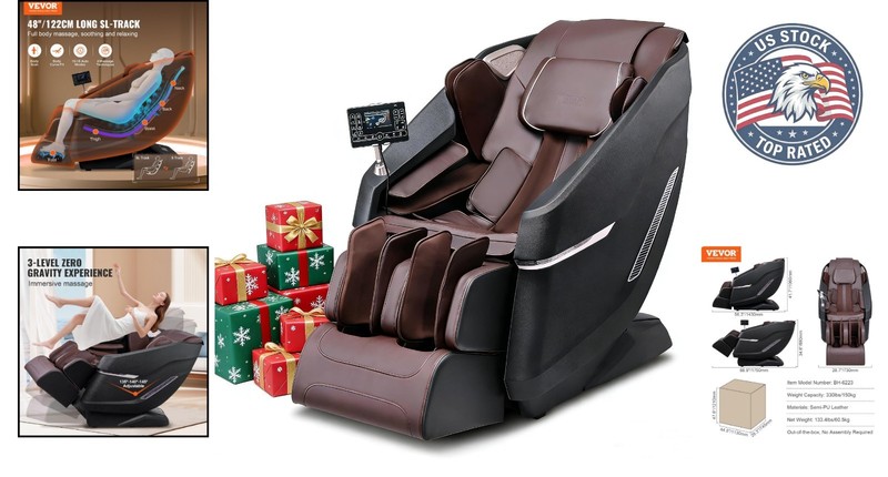 Luxury Full Body 3D Shiatsu Massage Chair - Zero Gravity Recliner with Bluetooth gallery